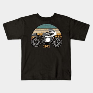 Works Rob North ‘Beezumph’ 1971 Vintage Motorcycle Design Kids T-Shirt